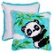 Bright Creations Panda Latch Hook Rug Kits for Kids Ages 6–14 - Beginner DIY Craft Needlework with Printed Canvas and Colorful Yarn, 15.7 x 15.7 inches